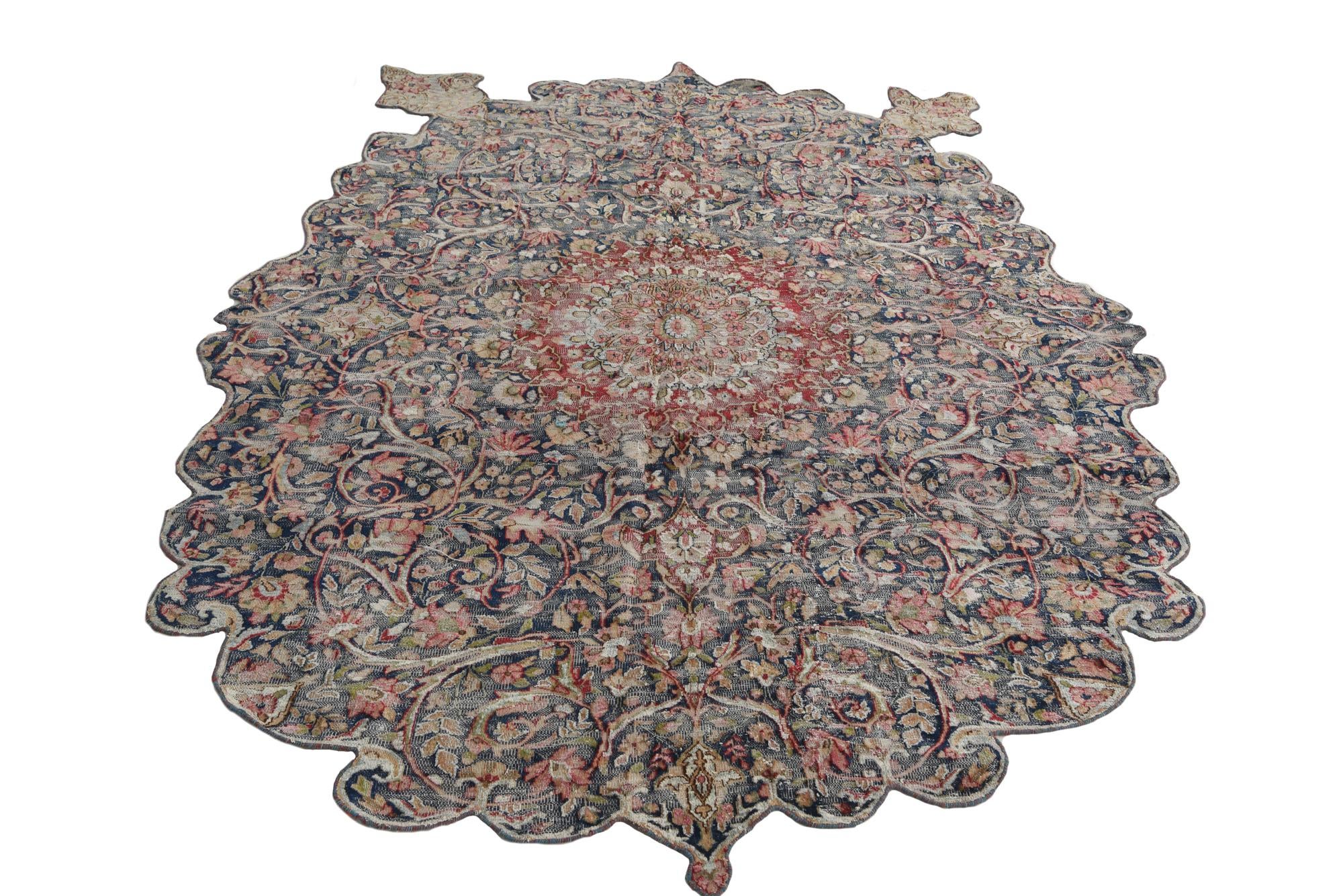 6' 3 x 8' 7 Hand Knotted Ultra Vintage Persian Wool Rug
