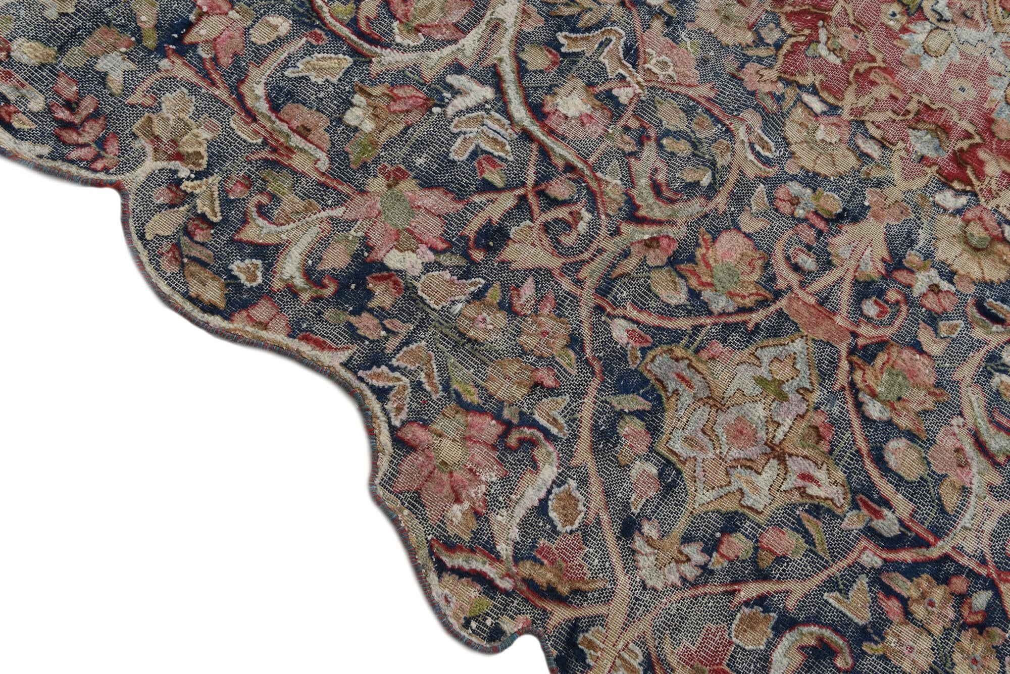 6' 3 x 8' 7 Hand Knotted Ultra Vintage Persian Wool Rug