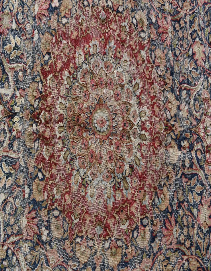 Detail image of 6' 3 x 8' 7  Hand Knotted Ultra Vintage Persian Wool Rug