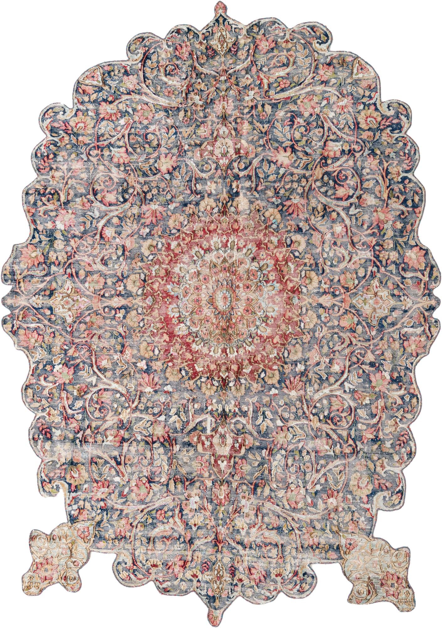 6' 3 x 8' 7 Hand Knotted Ultra Vintage Persian Wool Rug