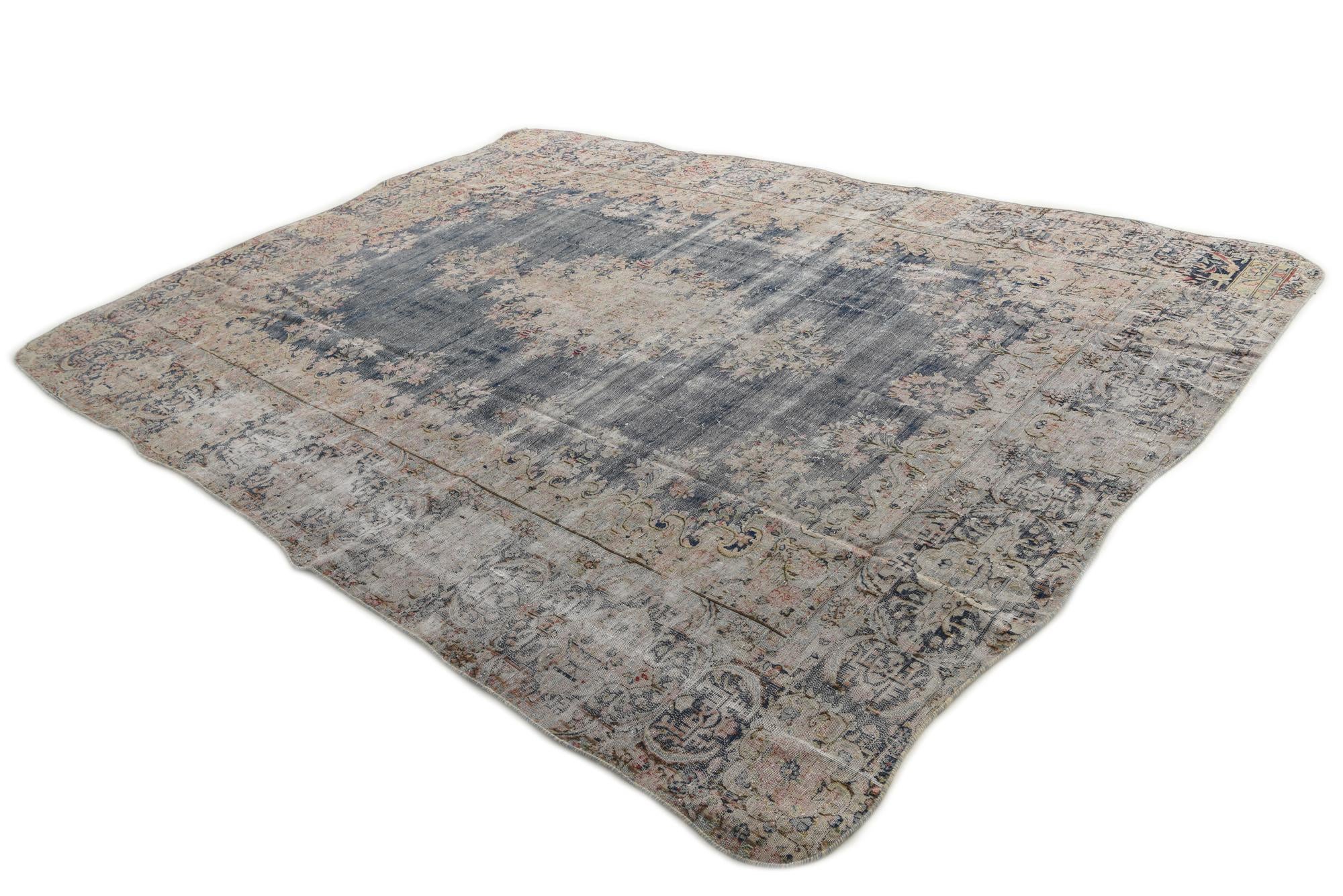 9' 8 x 12' Hand Knotted Ultra Vintage Persian Wool Rug