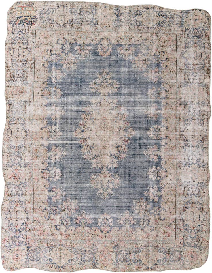 Detail image of 9' 8 x 12' Hand Knotted Ultra Vintage Persian Wool Rug