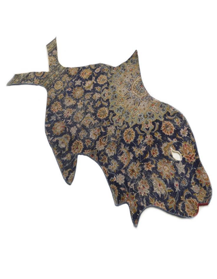 Detail image of 4' 2 x 6' 9  Hand Knotted Ultra Vintage Persian Wool Rug