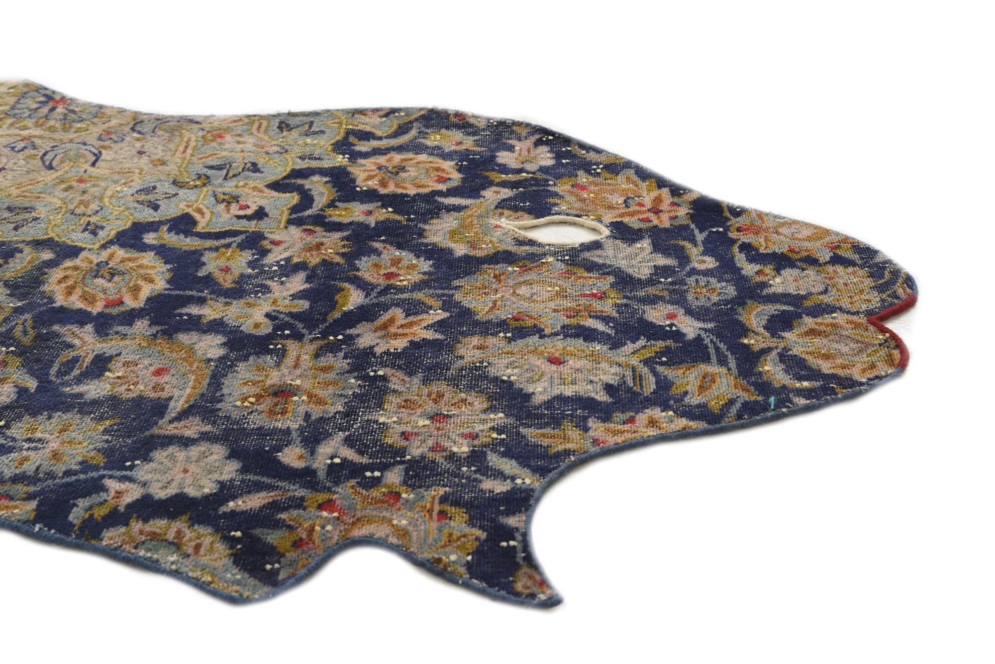 4' 2 x 6' 9 Hand Knotted Ultra Vintage Persian Wool Rug