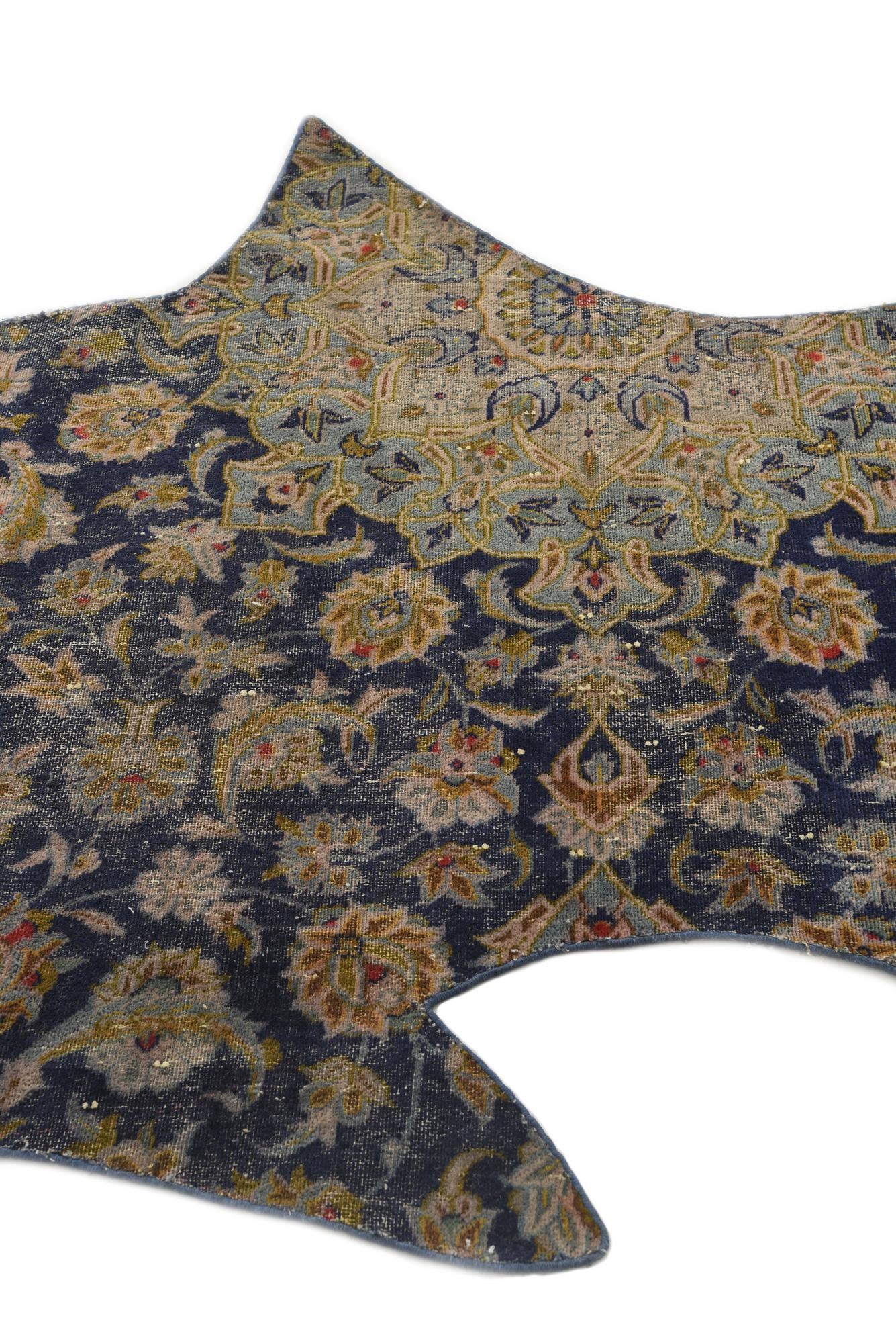 4' 2 x 6' 9 Hand Knotted Ultra Vintage Persian Wool Rug