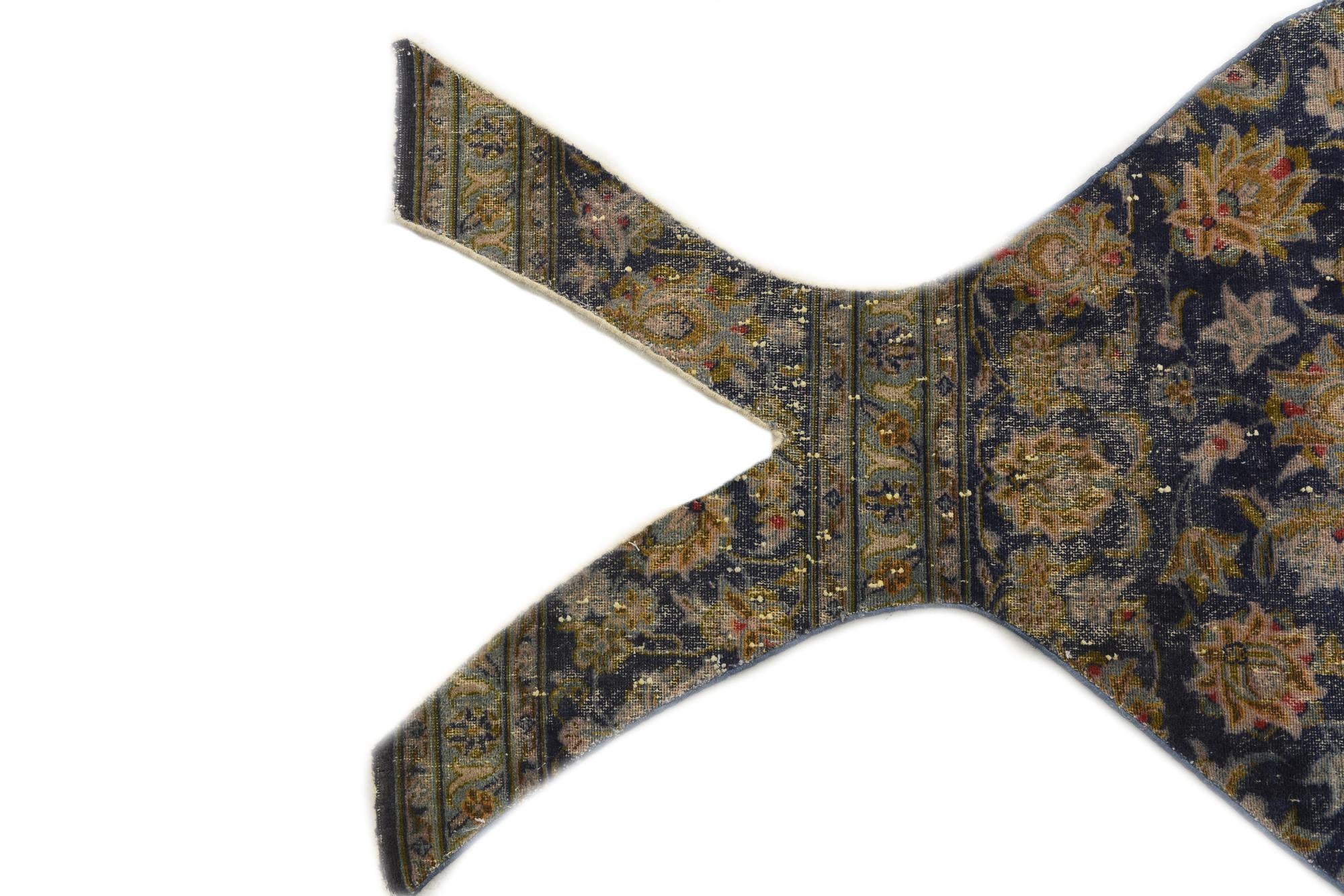 4' 2 x 6' 9 Hand Knotted Ultra Vintage Persian Wool Rug