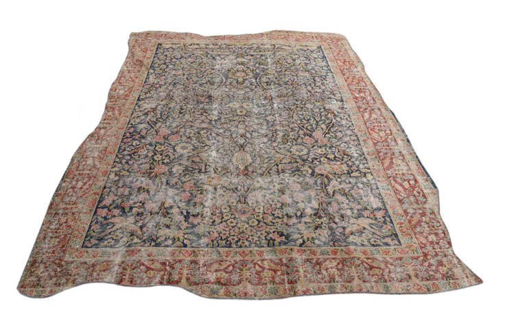 Detail image of 6' 7 x 9' 3 Hand Knotted Ultra Vintage Persian Wool Rug