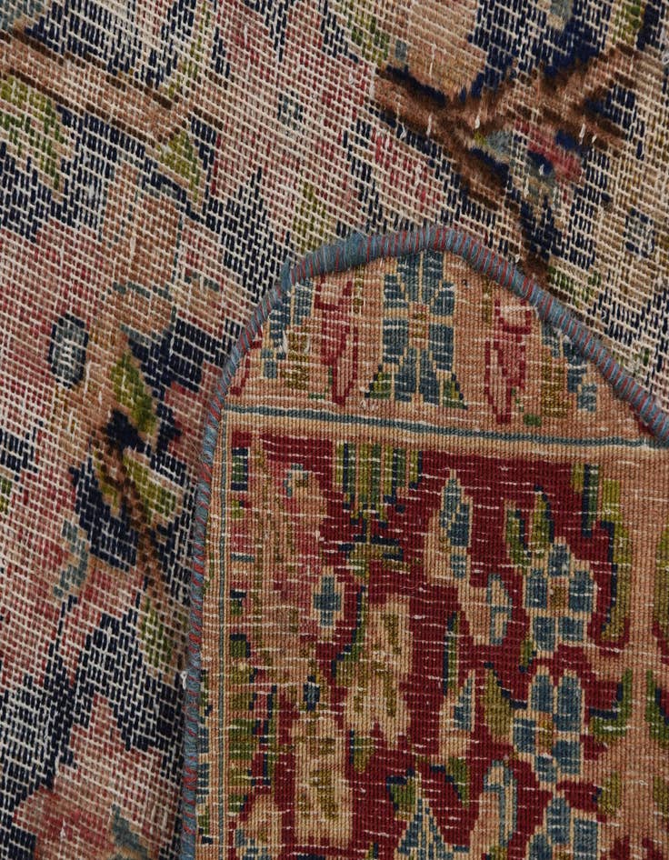 Detail image of 6' 7 x 9' 3  Hand Knotted Ultra Vintage Persian Wool Rug