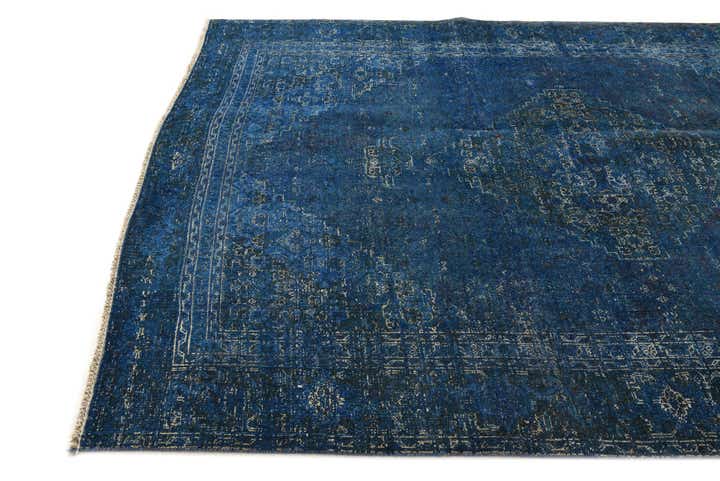 190cm x 260cm Hand Knotted Ultra Vintage Persian Wool Rug