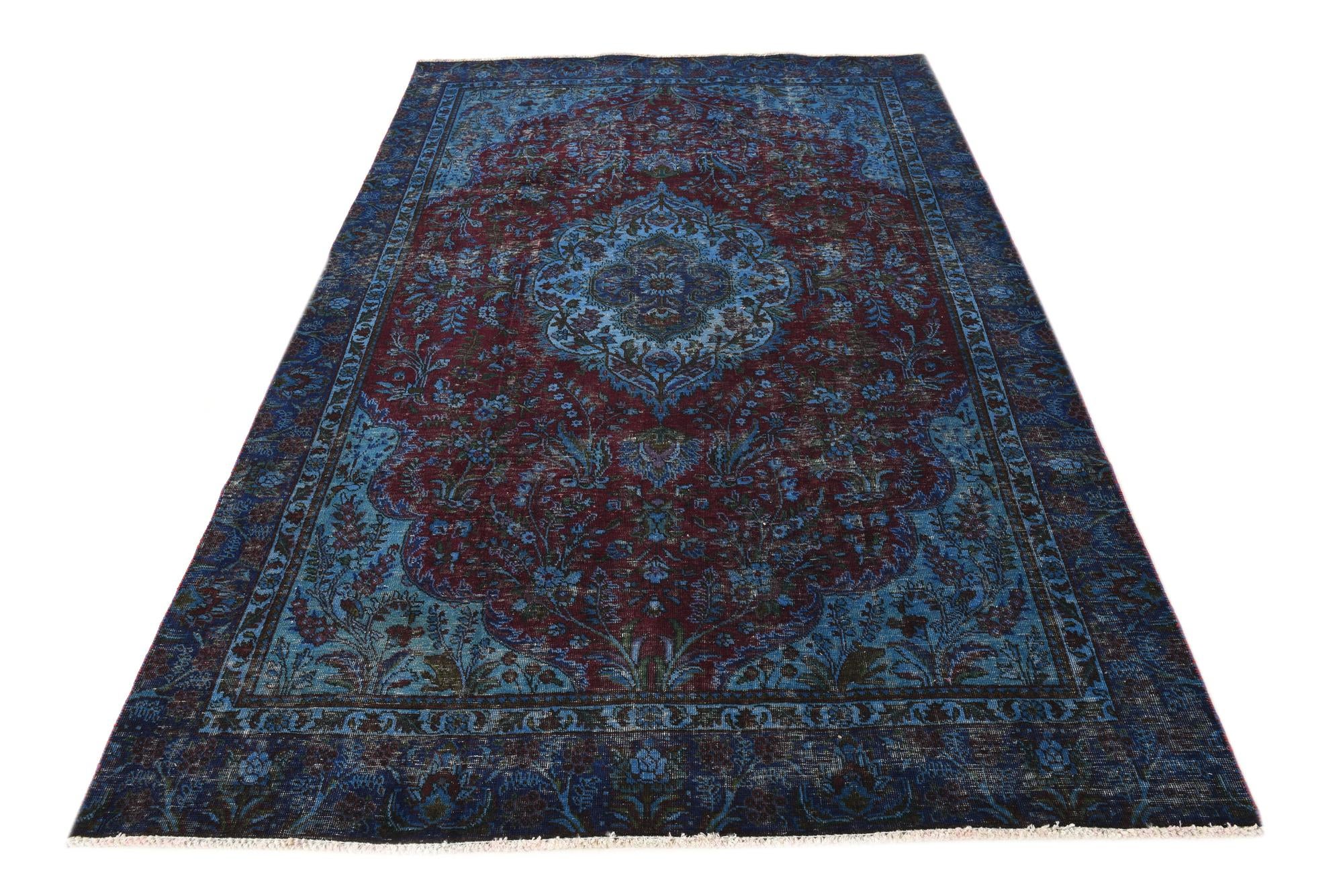 5' 9 x 9' 3 Hand Knotted Ultra Vintage Persian Wool Rug