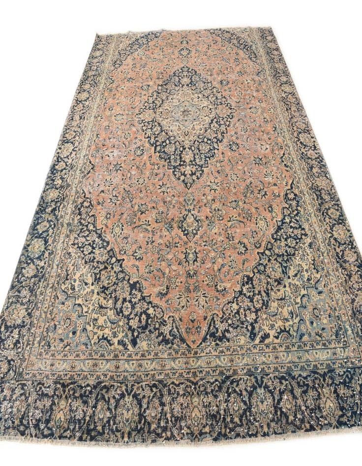 Detail image of 9' 1 x 11' 1  Hand Knotted Ultra Vintage Persian Wool Rug