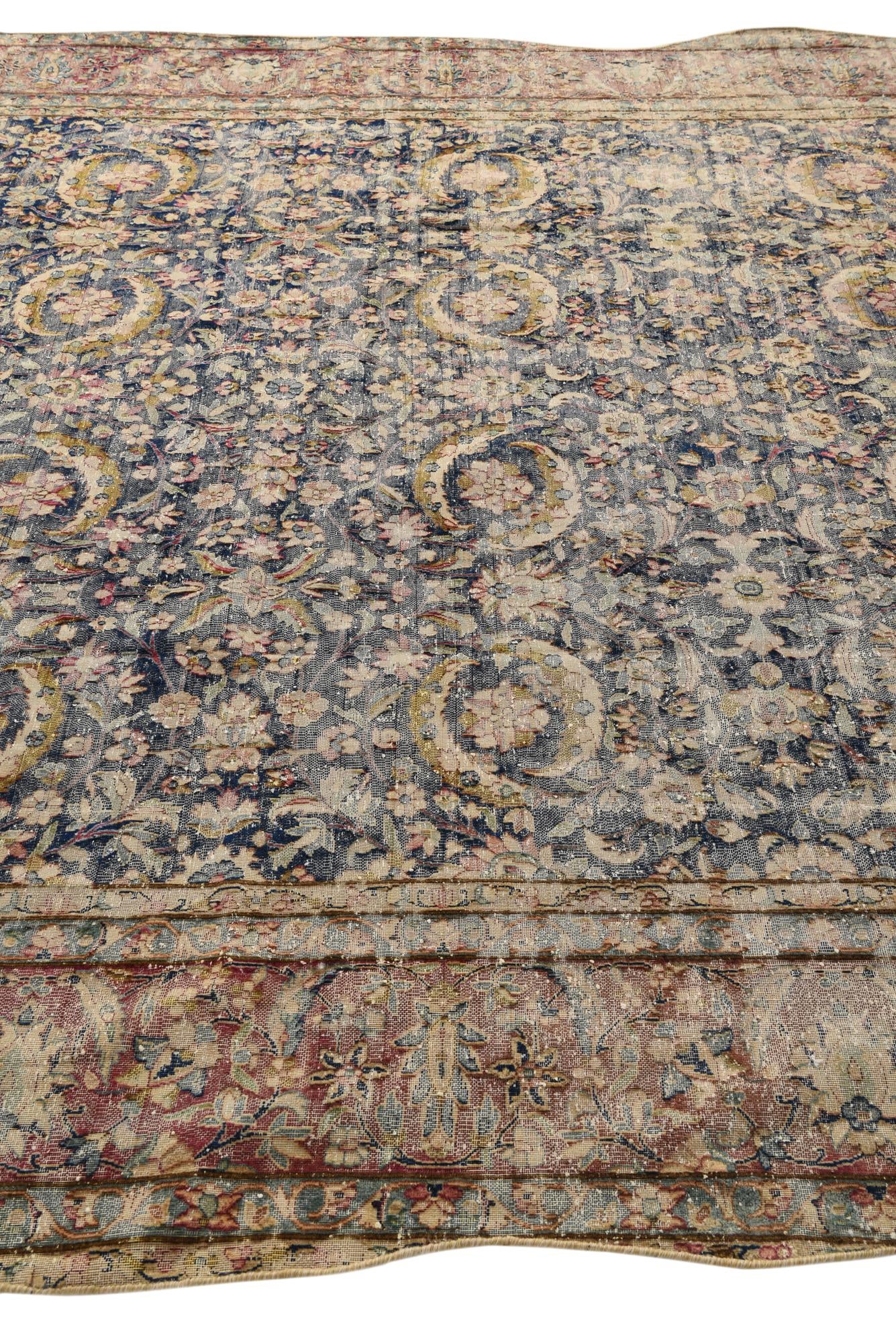 9' 3 x 12' Hand Knotted Ultra Vintage Persian Wool Rug