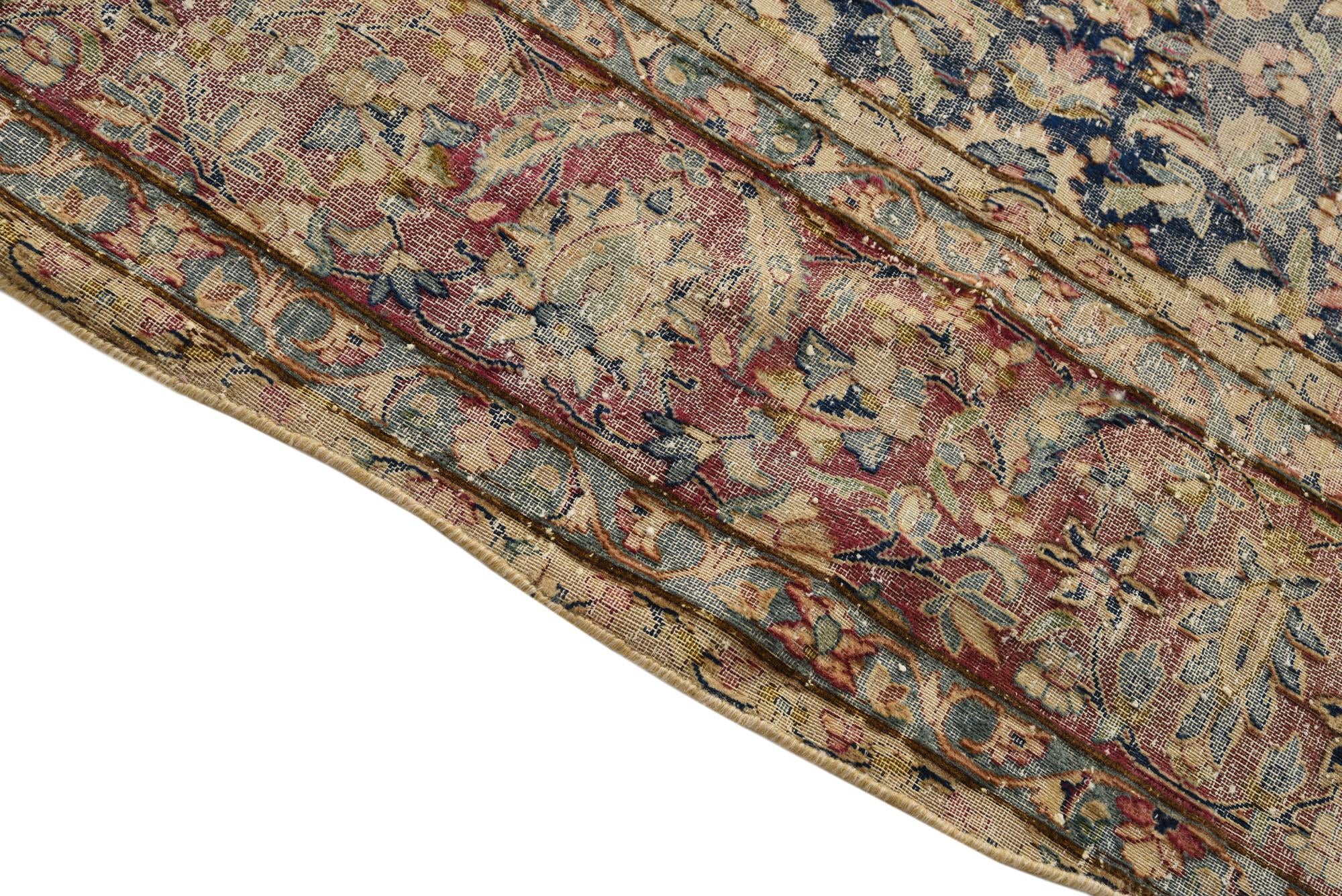 9' 3 x 12' Hand Knotted Ultra Vintage Persian Wool Rug