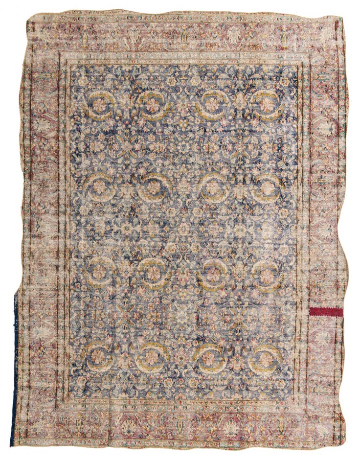 Detail image of 9' 3 x 12' Hand Knotted Ultra Vintage Persian Wool Rug