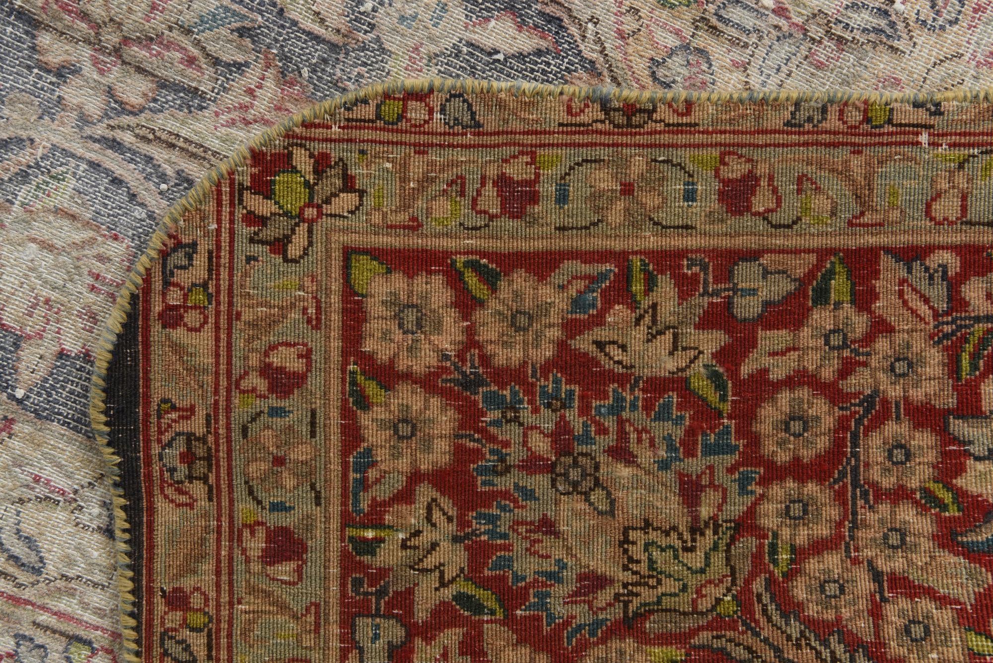 10' x 12' 8 Hand Knotted Ultra Vintage Persian Wool Rug