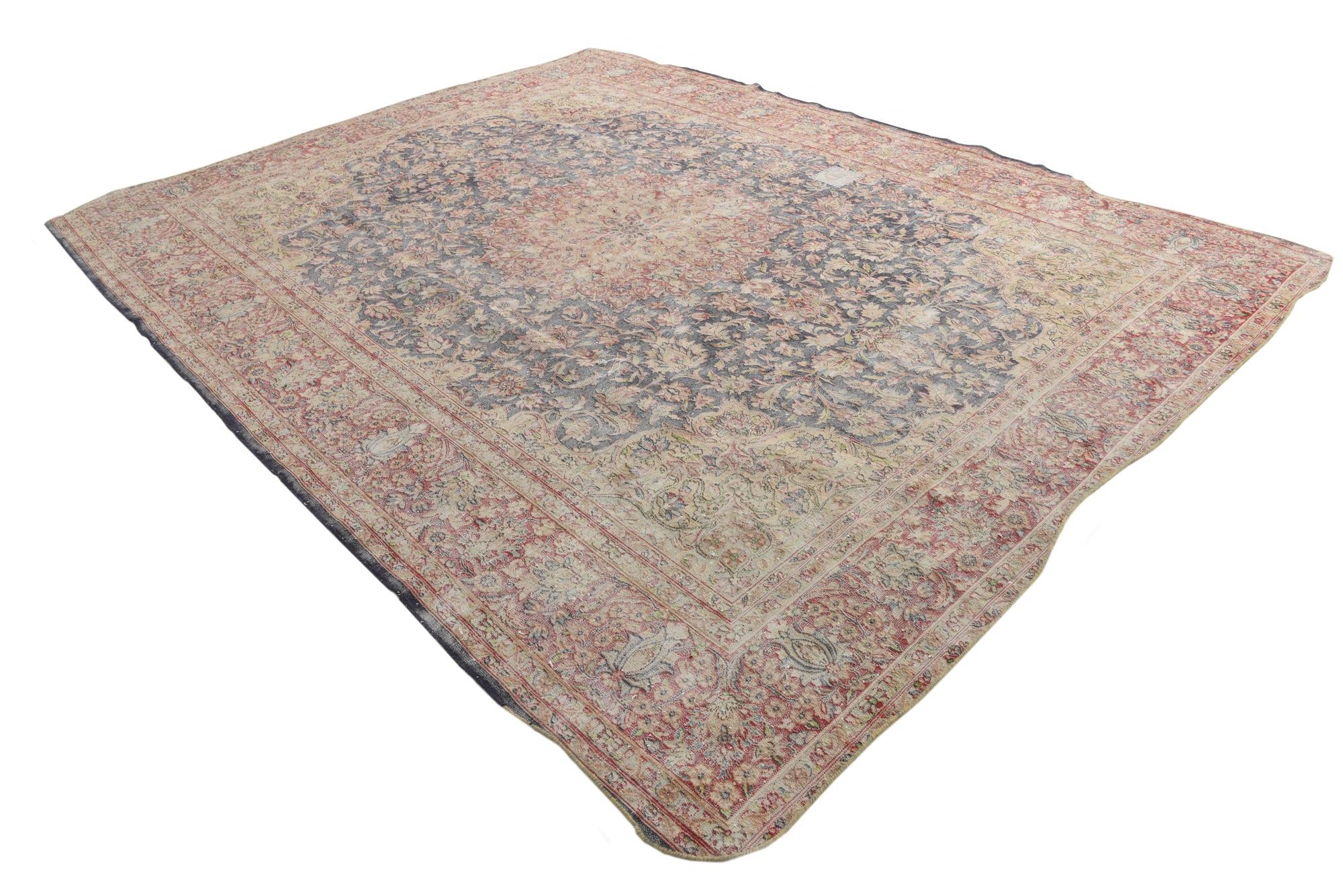 10' x 12' 8 Hand Knotted Ultra Vintage Persian Wool Rug