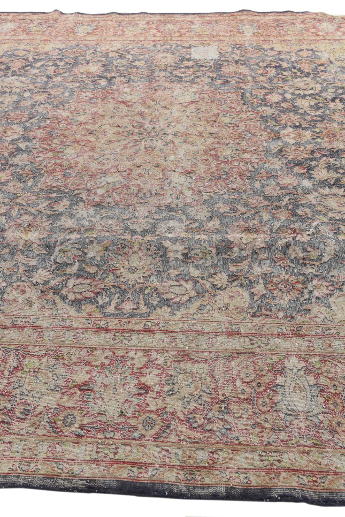 10' x 12' 8 Hand Knotted Ultra Vintage Persian Wool Rug