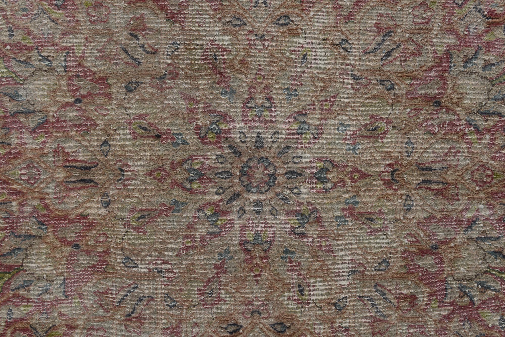 10' x 12' 8 Hand Knotted Ultra Vintage Persian Wool Rug