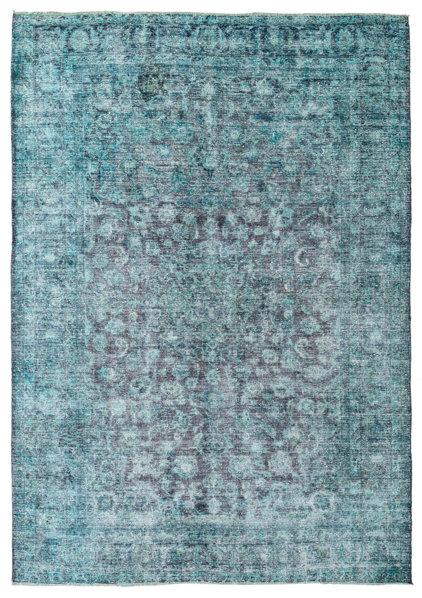 6' 8 x 9' 5 Hand Knotted Ultra Vintage Persian Wool Rug