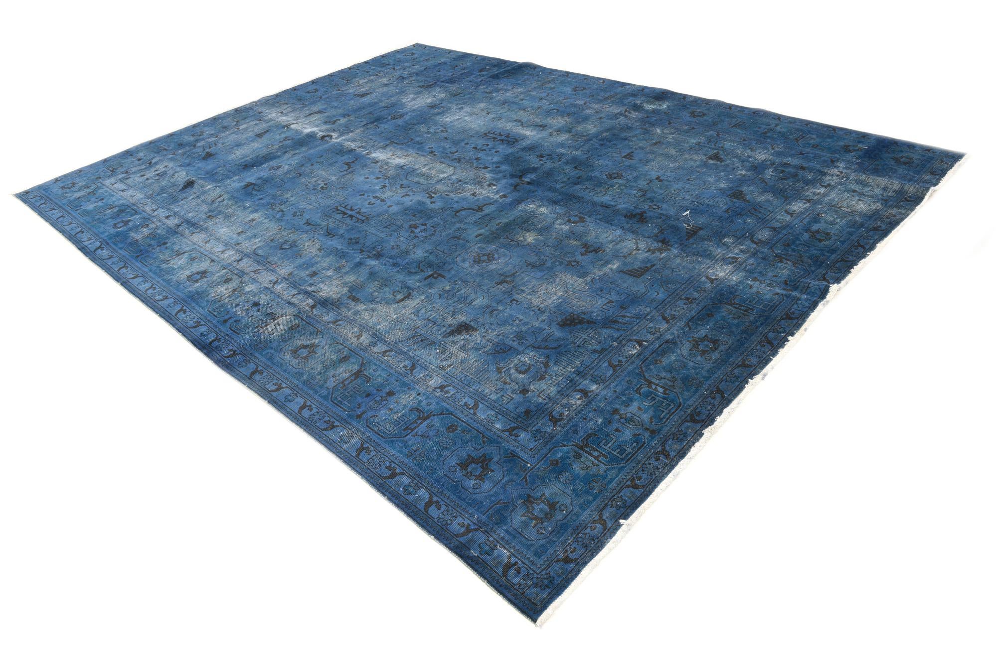 9' 3 x 12' 10 Hand Knotted Ultra Vintage Persian Wool Rug