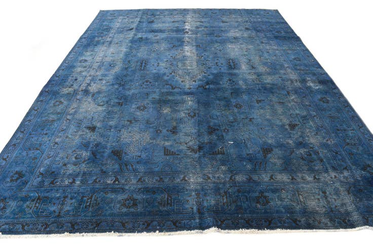 Detail image of 9' 3 x 12' 10 Hand Knotted Ultra Vintage Persian Wool Rug