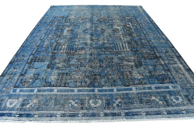 Detail image of 9' 7 x 12' 6 Hand Knotted Ultra Vintage Persian Wool Rug