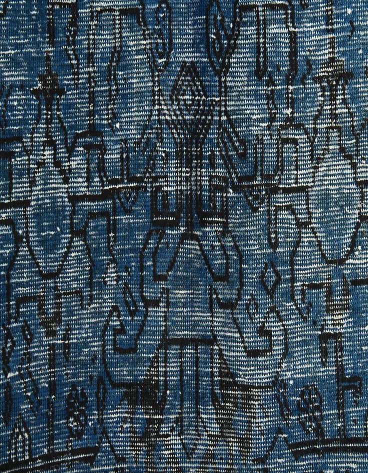 Detail image of 9' 7 x 12' 6  Hand Knotted Ultra Vintage Persian Wool Rug