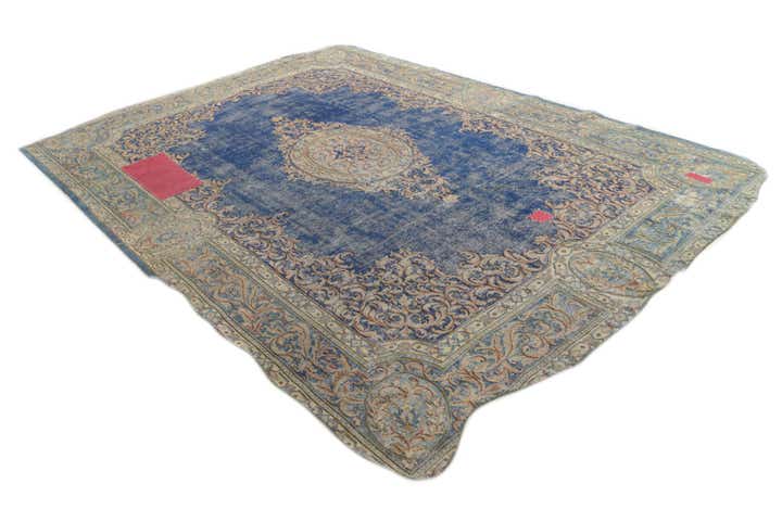 8' 9 x 12' Hand Knotted Ultra Vintage Persian Wool Rug
