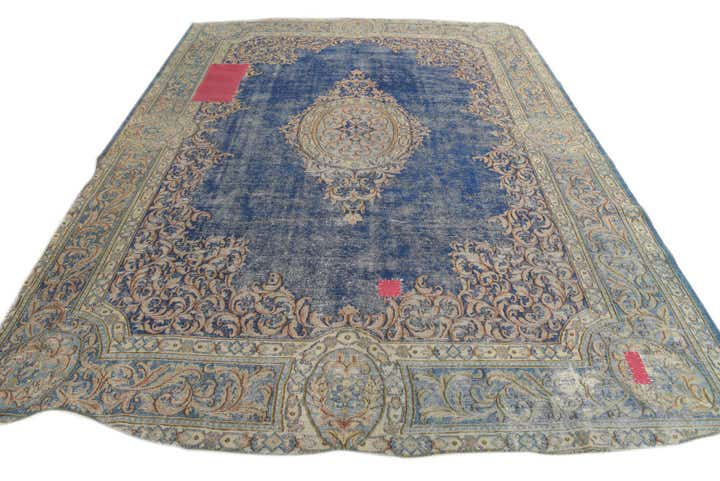 8' 9 x 12' Hand Knotted Ultra Vintage Persian Wool Rug