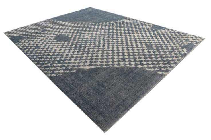 Detail image of 9' 6 x 12' 9 Hand Knotted Ultra Vintage Persian Wool Rug