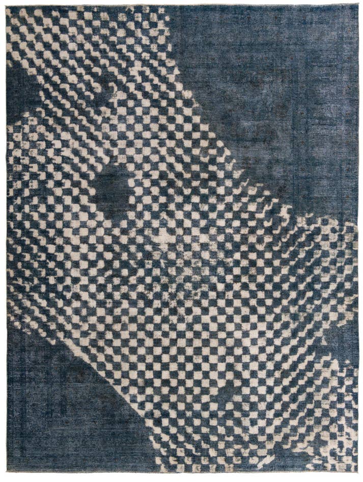 Detail image of 9' 6 x 12' 9 Hand Knotted Ultra Vintage Persian Wool Rug
