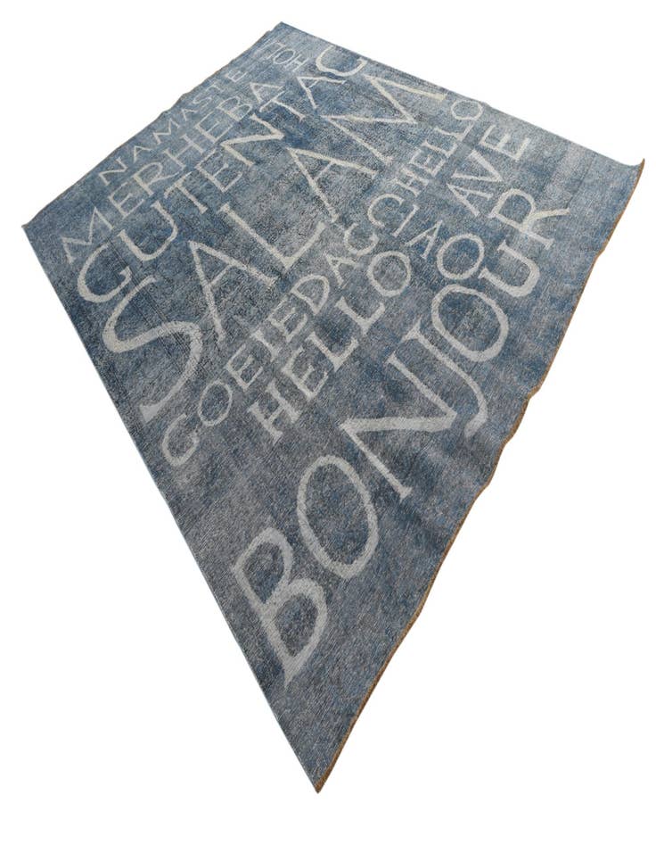 Detail image of 9' 5 x 12'  Hand Knotted Ultra Vintage Persian Wool Rug