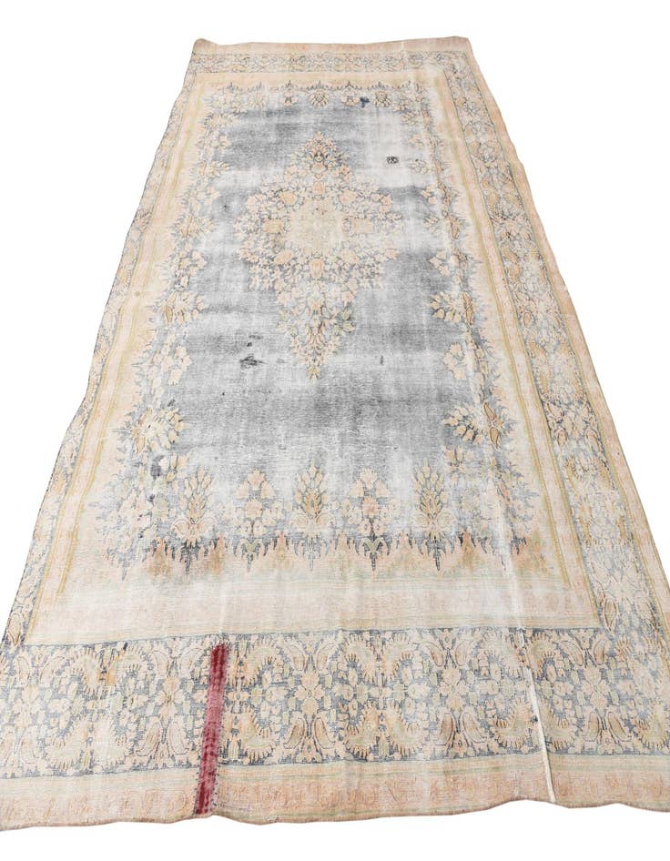 Detail image of 8' 10 x 12' 9 Hand Knotted Ultra Vintage Persian Wool Rug