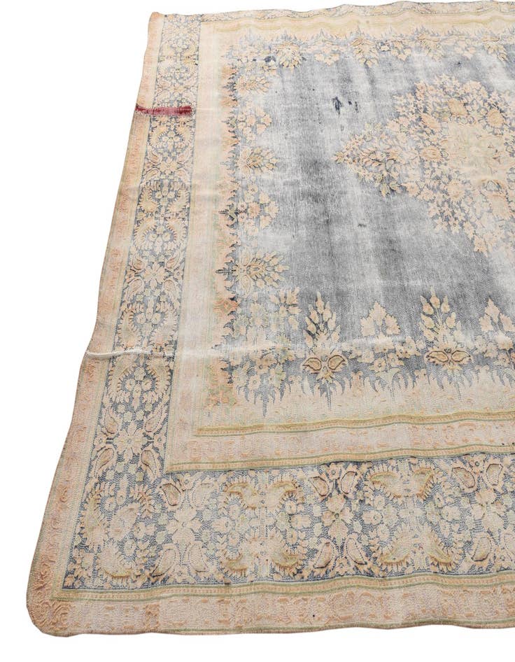 Detail image of 8' 10 x 12' 9 Hand Knotted Ultra Vintage Persian Wool Rug