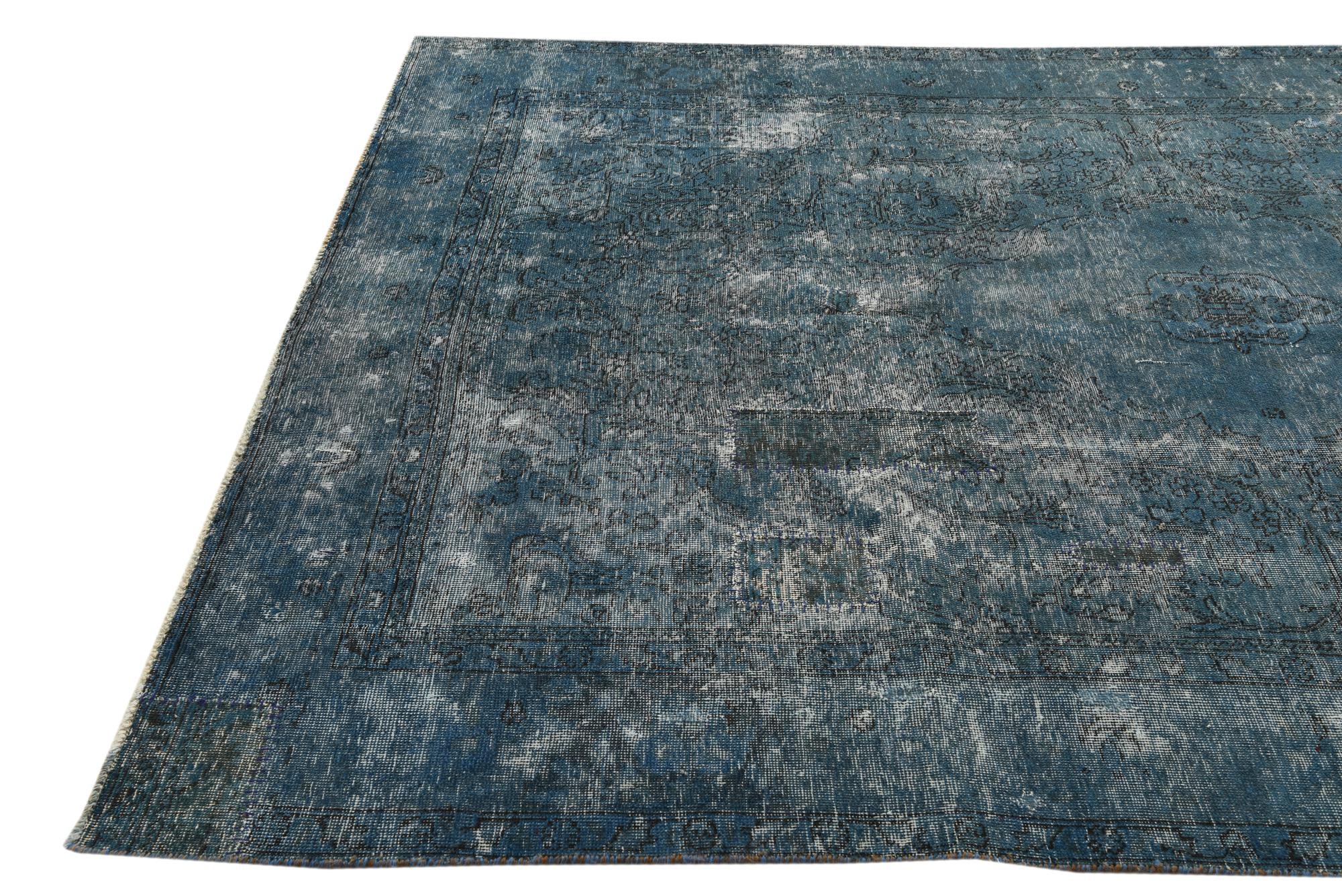 6' 4 x 9' 10 Hand Knotted Ultra Vintage Persian Wool Rug