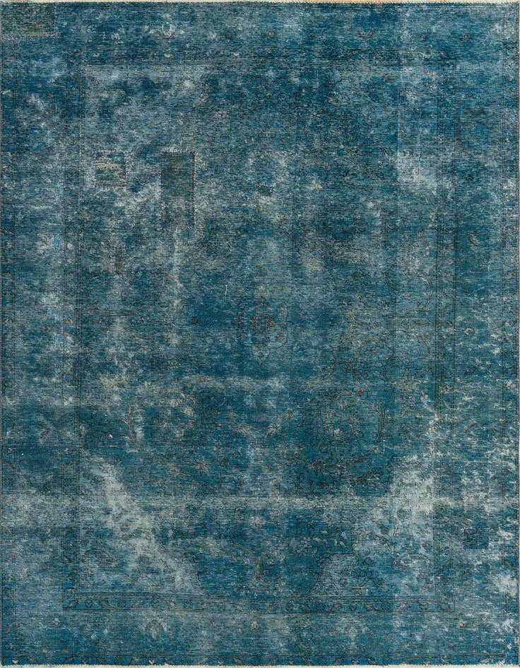 Detail image of 6' 4 x 9' 10 Hand Knotted Ultra Vintage Persian Wool Rug