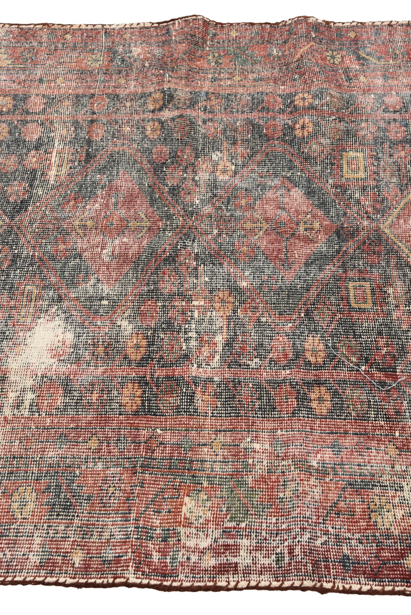 4' 6 x 7' 3 Hand Knotted Ultra Vintage Persian Wool Rug