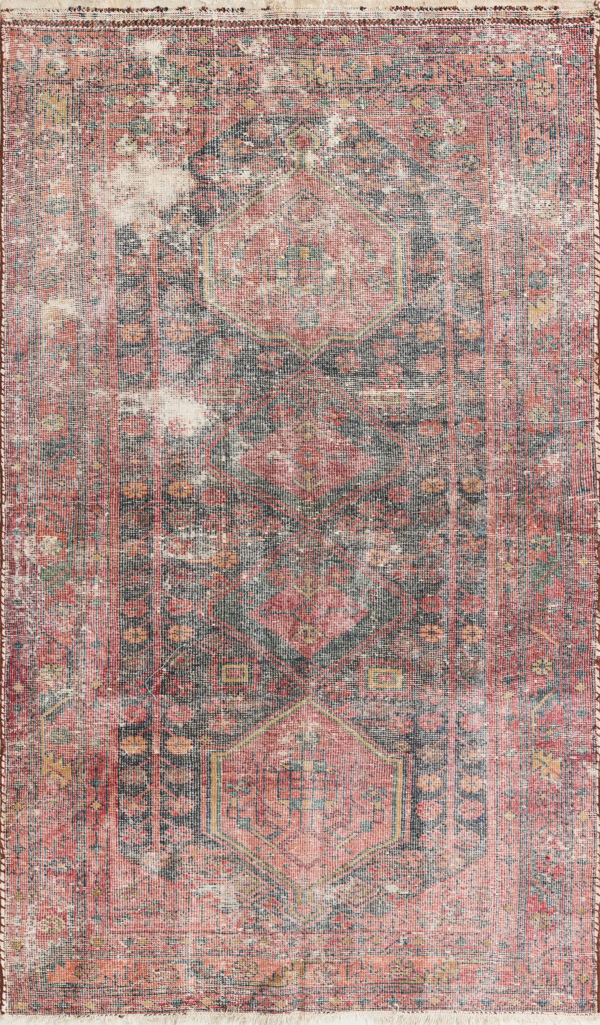 4' 6 x 7' 3 Hand Knotted Ultra Vintage Persian Wool Rug