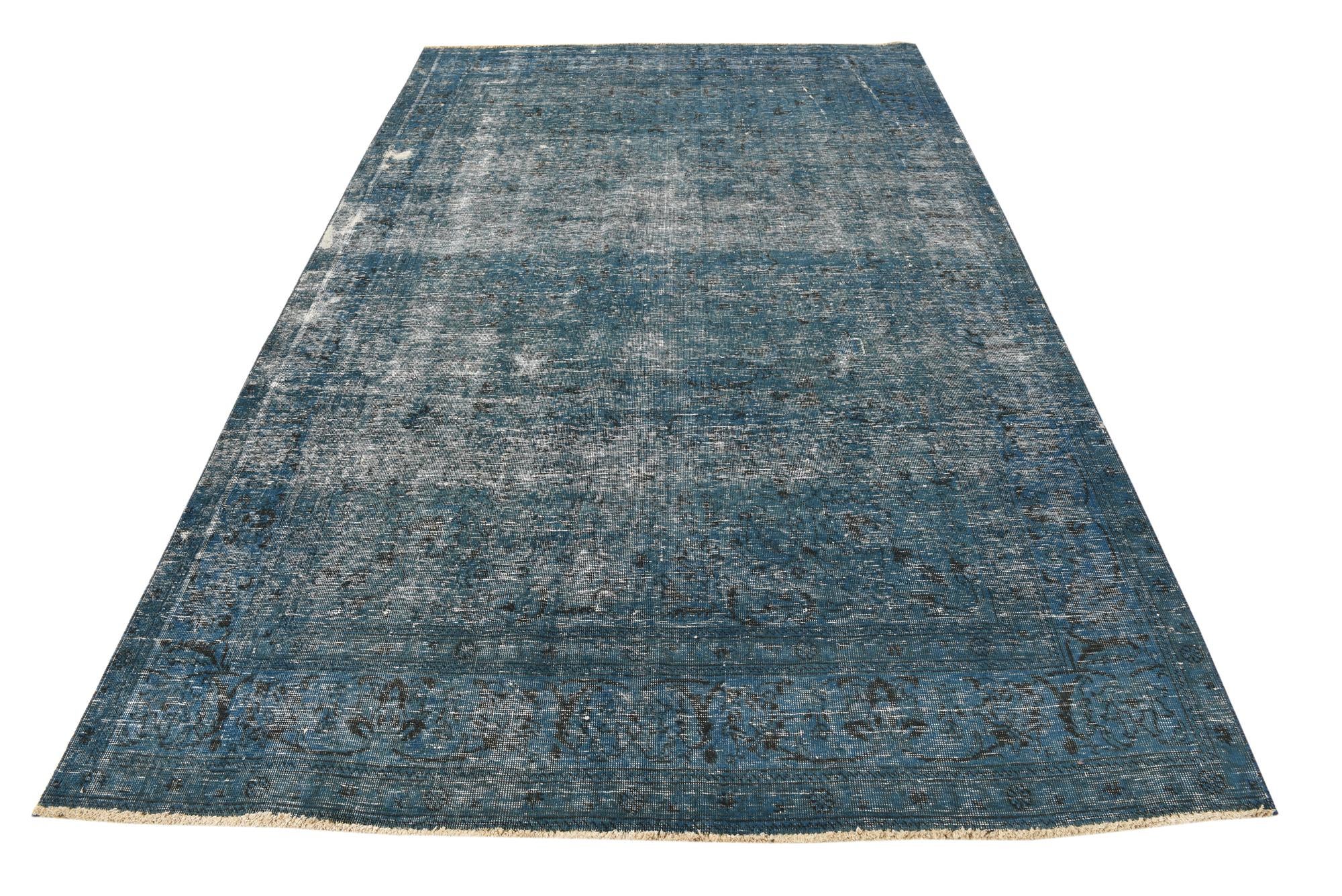 6' 3 x 9' 8 Hand Knotted Ultra Vintage Persian Wool Rug