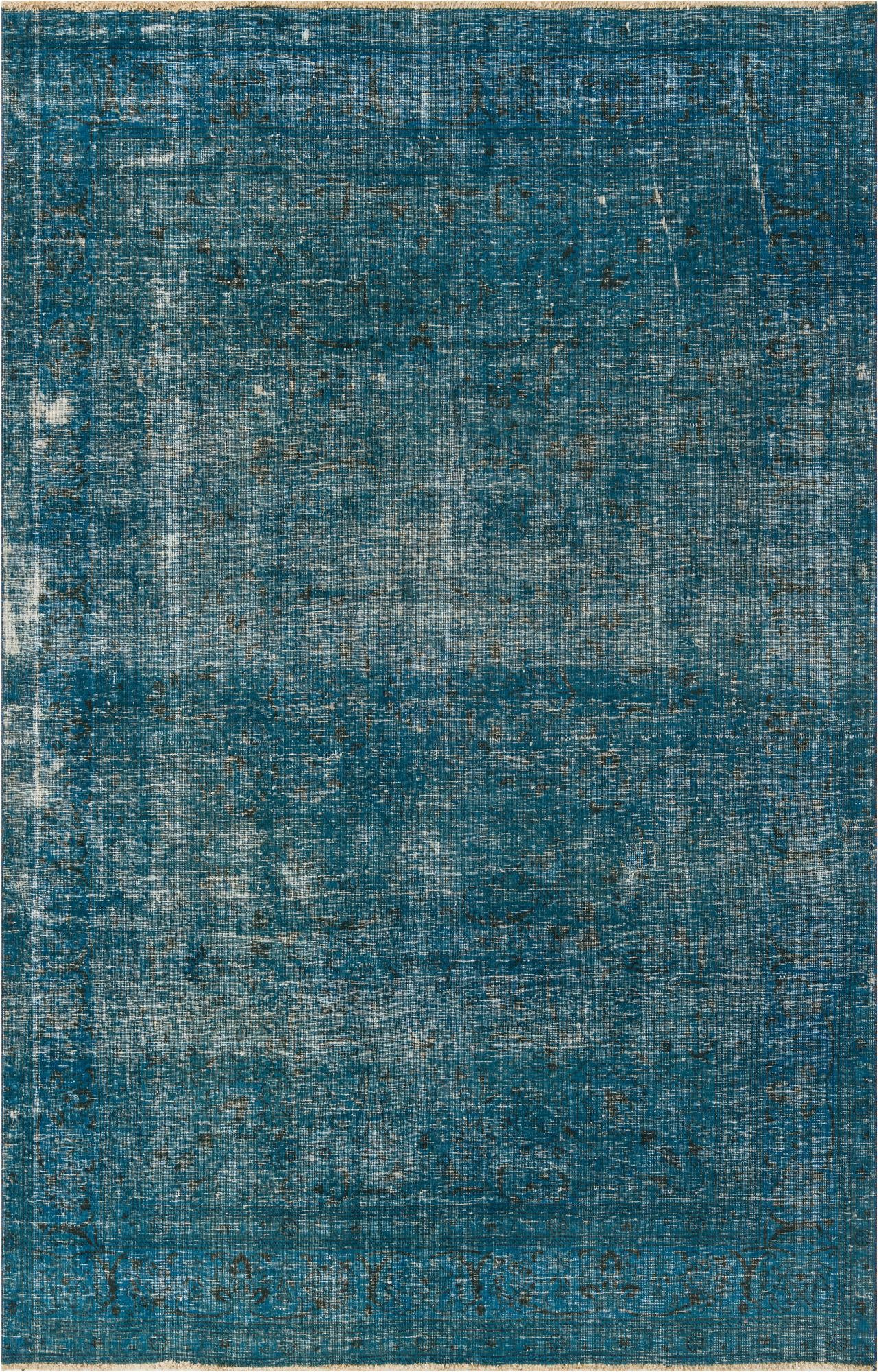 6' 3 x 9' 8 Hand Knotted Ultra Vintage Persian Wool Rug