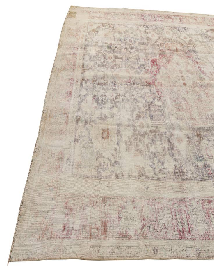 Detail image of 9' 9 x 12' 7  Hand Knotted Ultra Vintage Persian Wool Rug