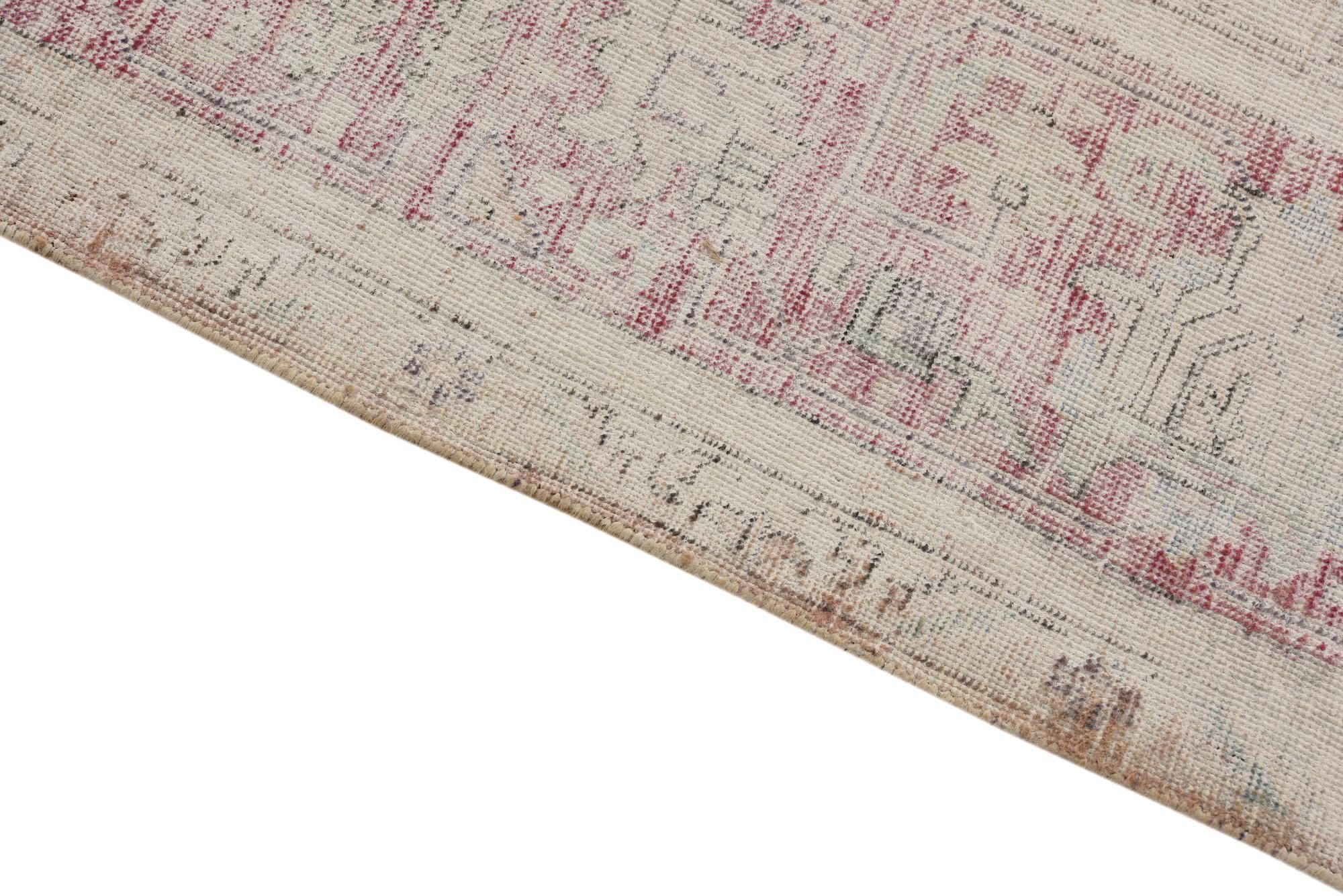 9' 9 x 12' 7 Hand Knotted Ultra Vintage Persian Wool Rug