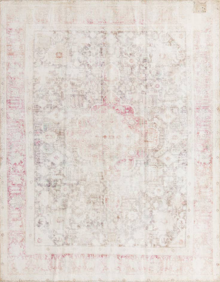 Detail image of 9' 9 x 12' 7 Hand Knotted Ultra Vintage Persian Wool Rug