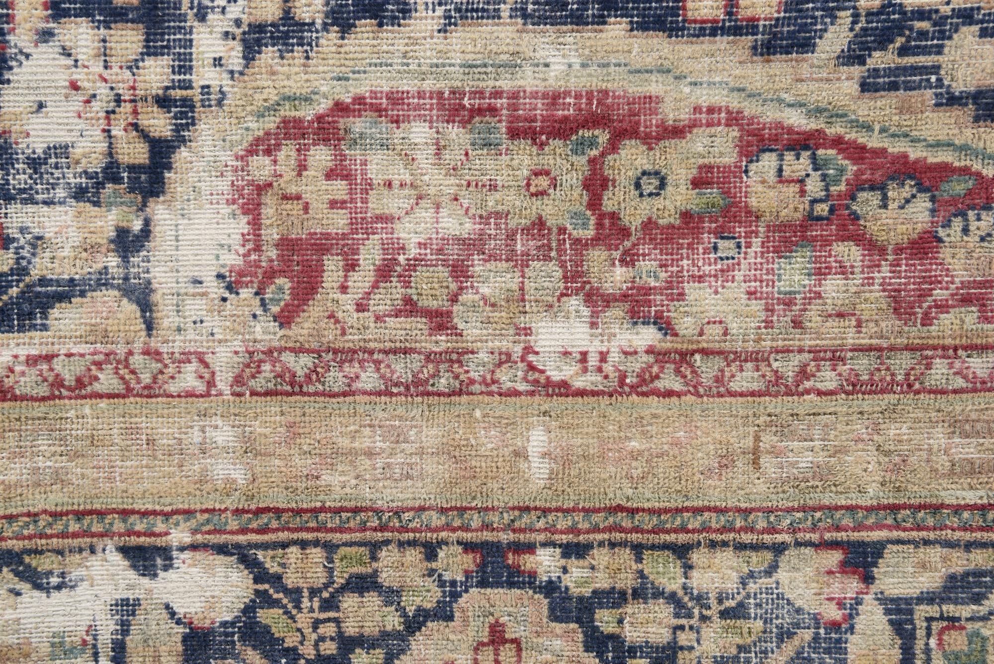 9' x 11' 8 Hand Knotted Ultra Vintage Persian Wool Rug