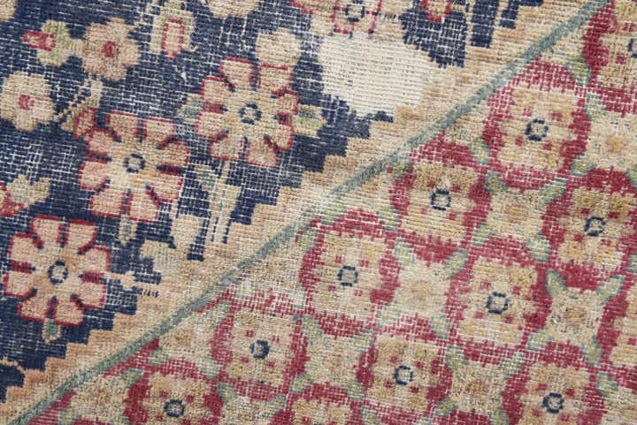 9' x 11' 8 Hand Knotted Ultra Vintage Persian Wool Rug