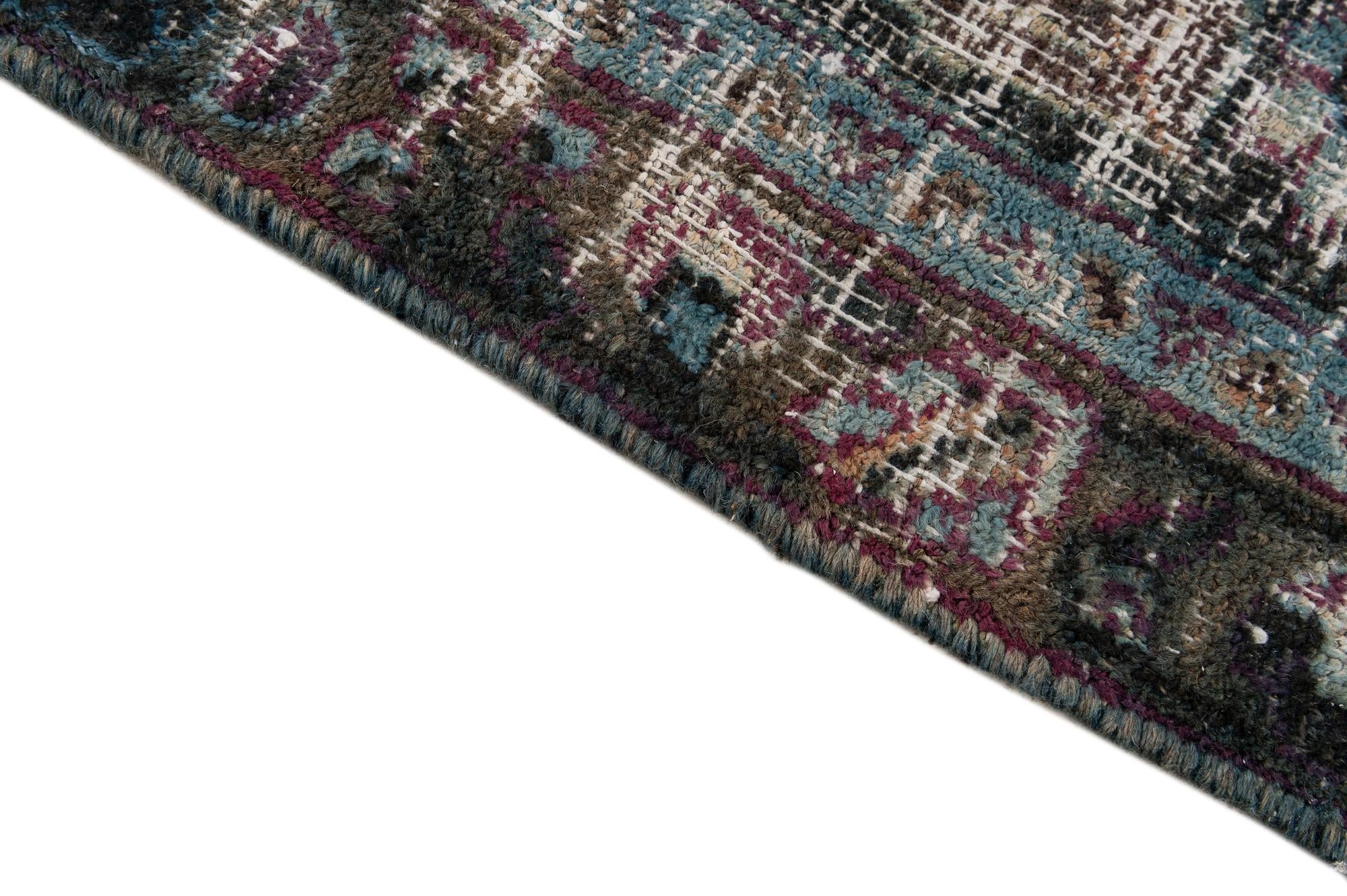 10' 1 x 13' 4 Hand Knotted Ultra Vintage Persian Wool Rug