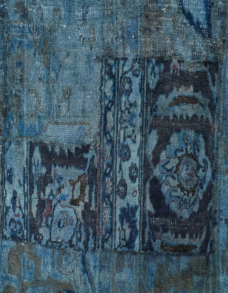 Detail image of 9' 7 x 12' 8  Hand Knotted Ultra Vintage Persian Wool Rug
