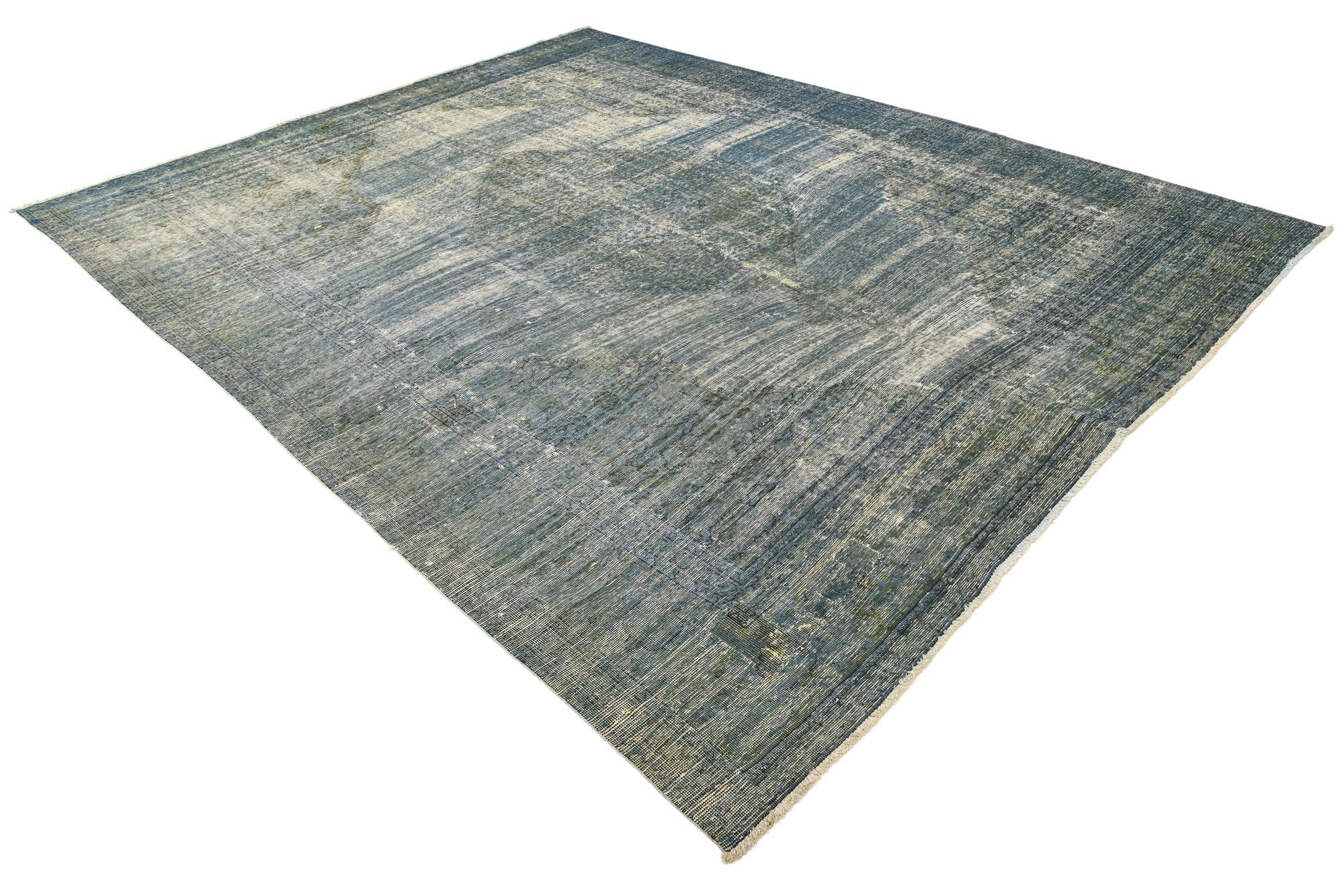 10' x 12' 5 Hand Knotted Ultra Vintage Persian Wool Rug