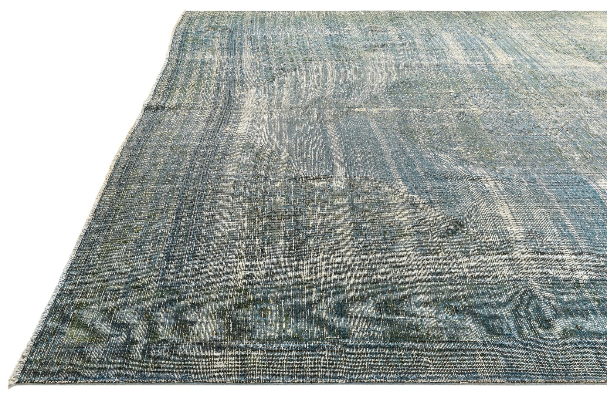 10' x 12' 5 Hand Knotted Ultra Vintage Persian Wool Rug