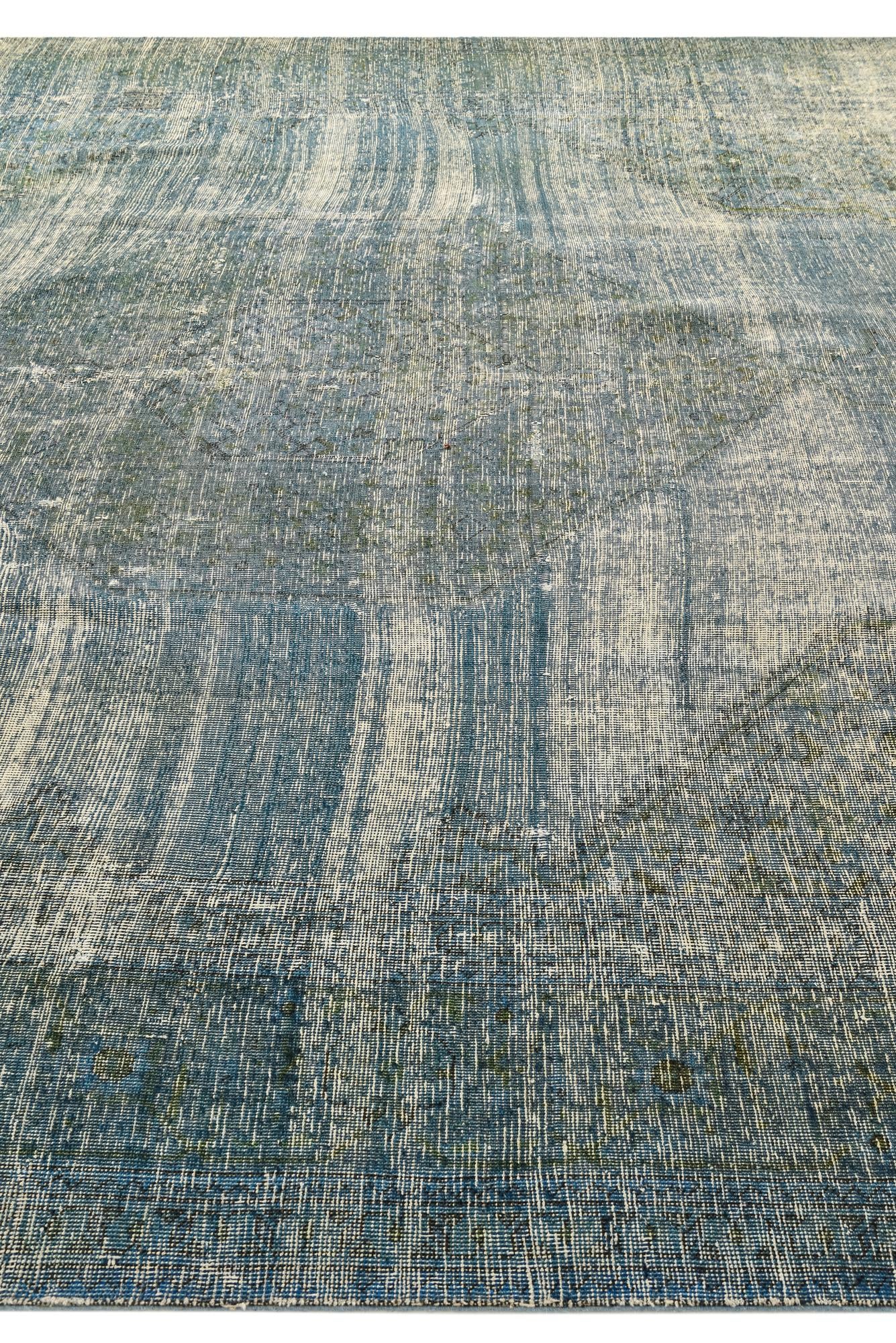 10' x 12' 5 Hand Knotted Ultra Vintage Persian Wool Rug